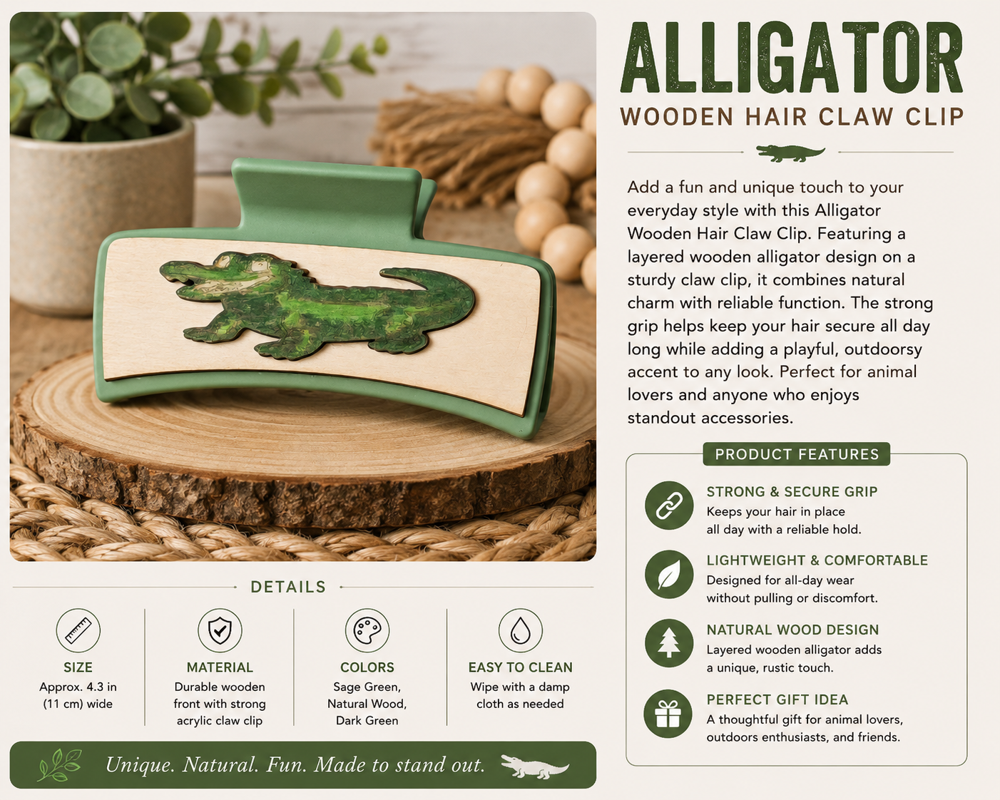 Alligator Hair Clip