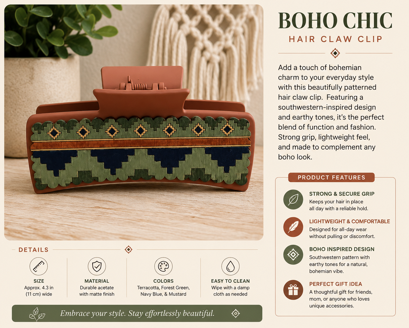 Southwestern Hair Clip