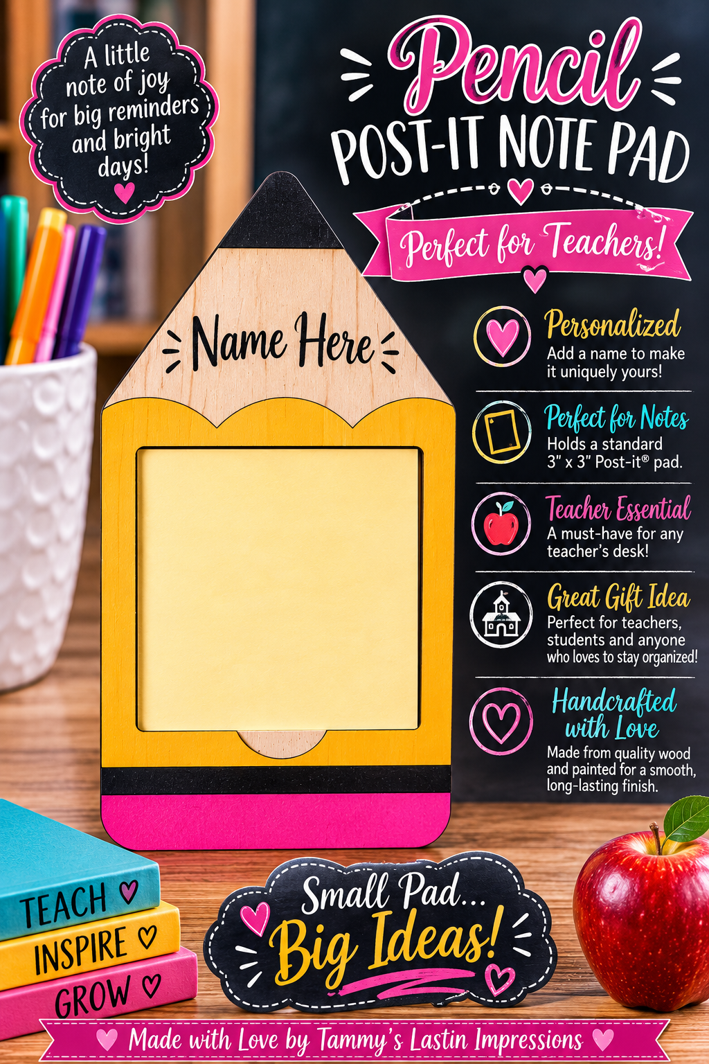 Pencil Post It Pad